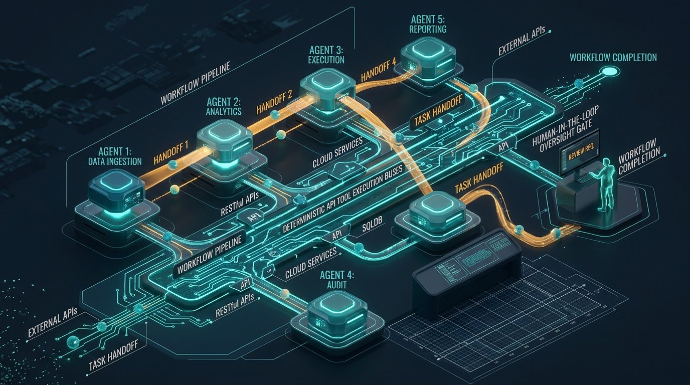 Multi-agent workflow pipeline with human-in-the-loop oversight